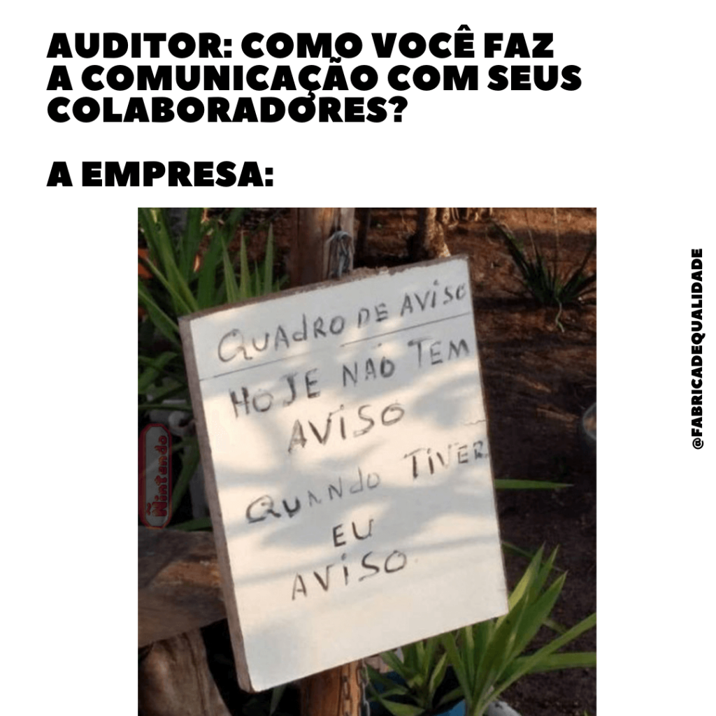 Meme sobre a (des)comunicação organizacional.