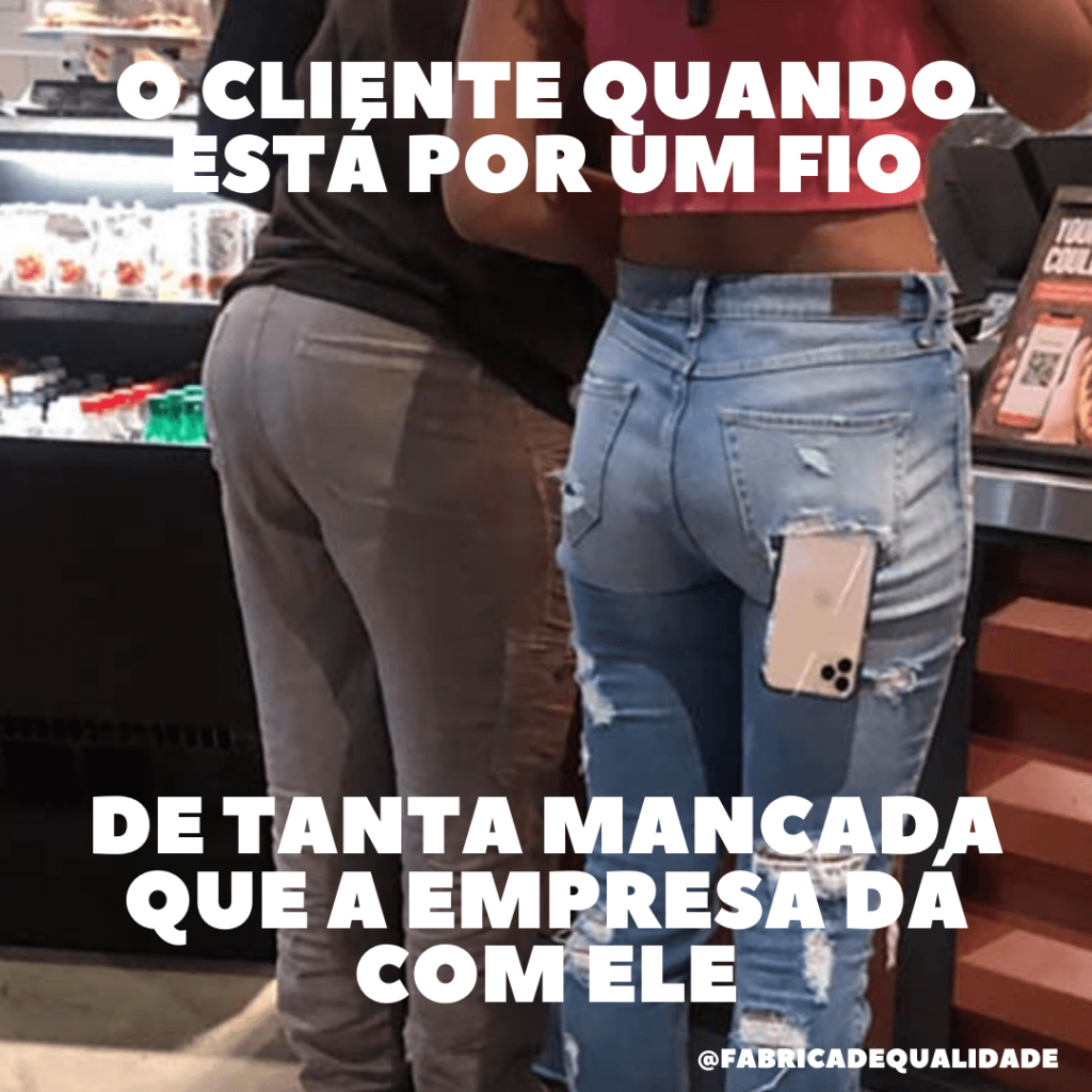 meme da qualidade sobre expectativas do cliente.