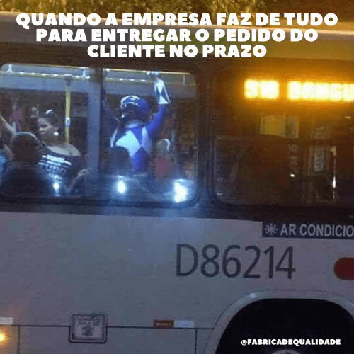 Meme entregas para o cliente