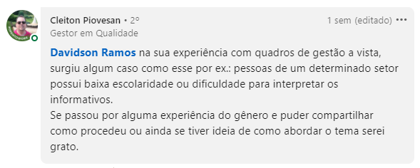 Dúvida de um leitor sobre ruídos na comunicação empresarial.