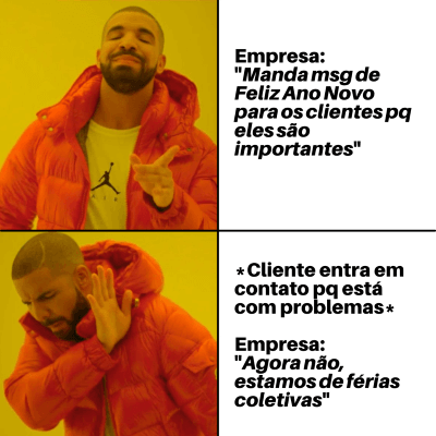 Meme atenção ao consumidor.