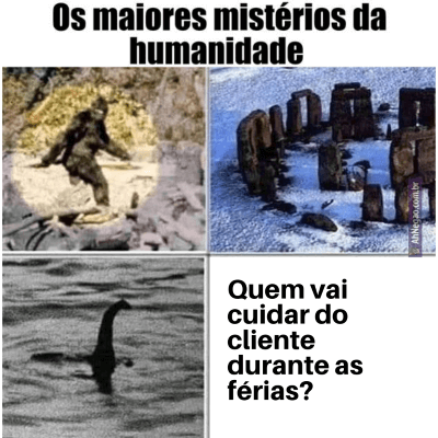 Meme cliente de férias.