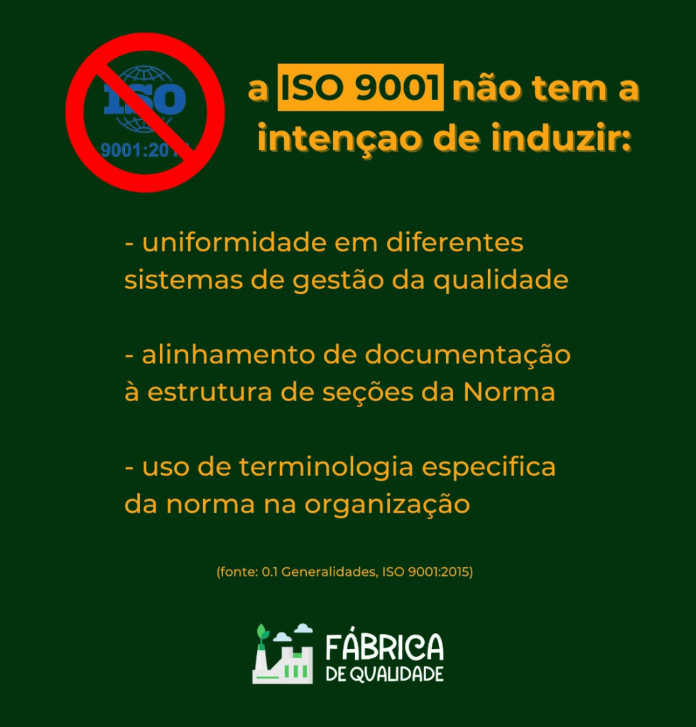 requisito 0.1 generalidades, da ISO 9001 2015